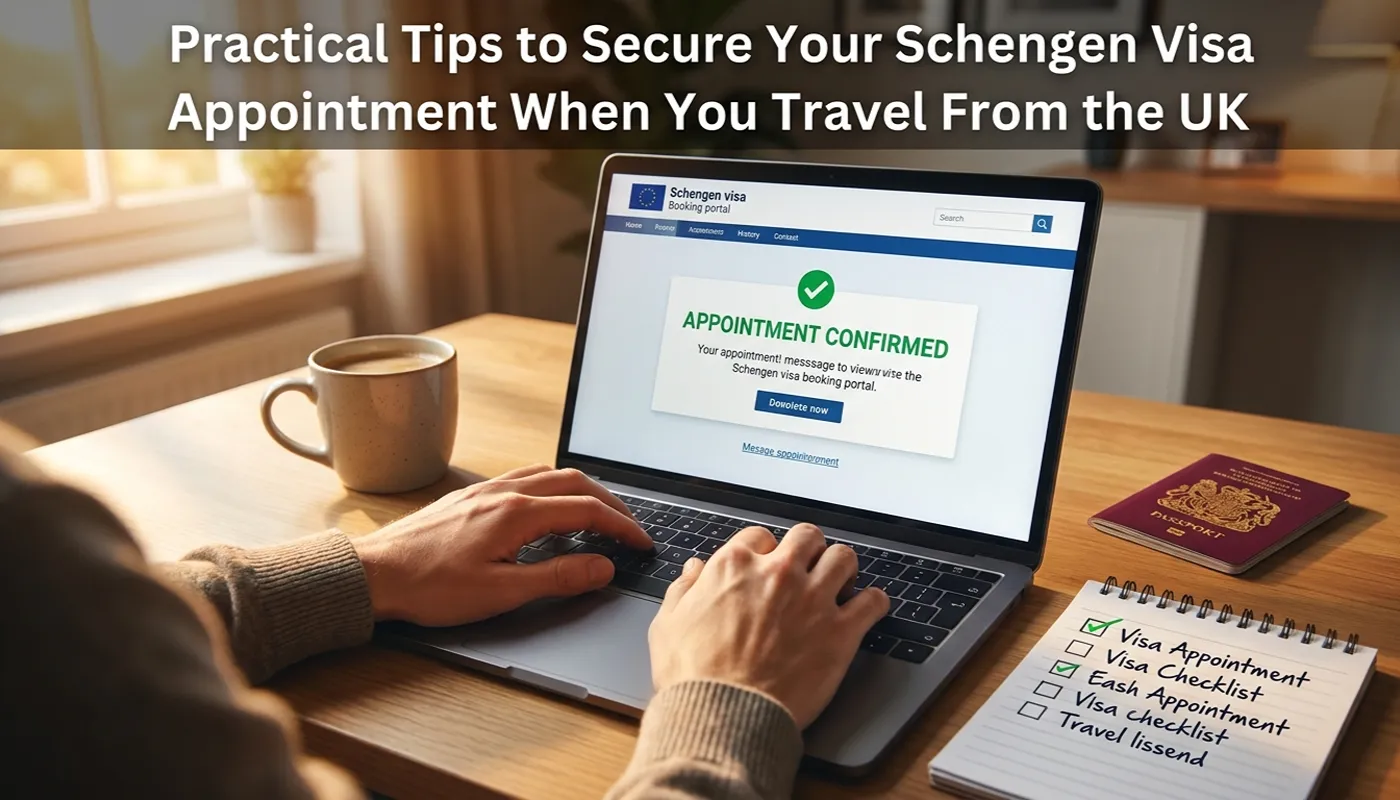 Practical Tips to Secure Your Schengen Visa Appointment When You Travel From the UK