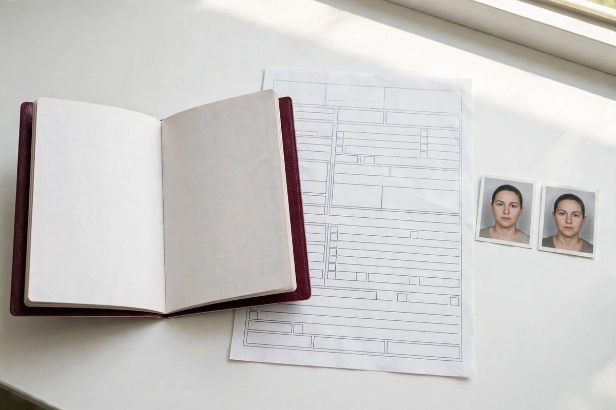 Schengen Visa Cover Letter Sample for UK Residents (2026 Template) 5 Passport and Schengen visa application form ready for submission
